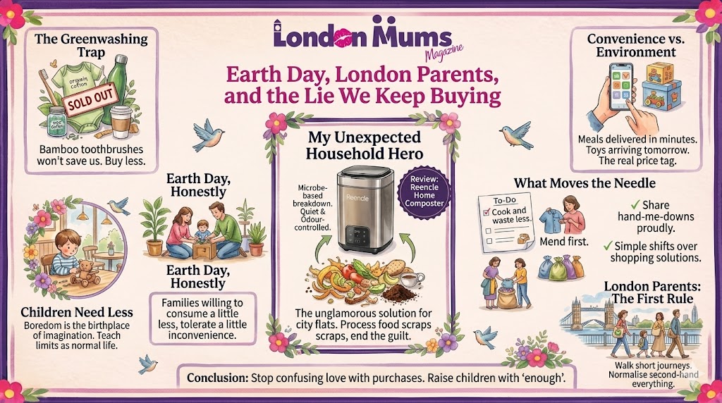 Earth day 2026 london mums magazine illustration