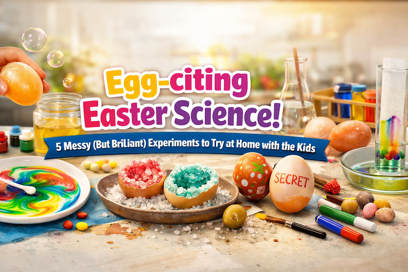 Egg-citing Easter science experiments london mums magazine collage