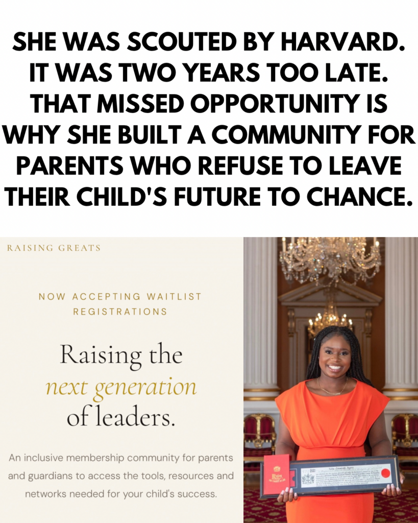 Raising Greats: Missed Harvard, built a community
