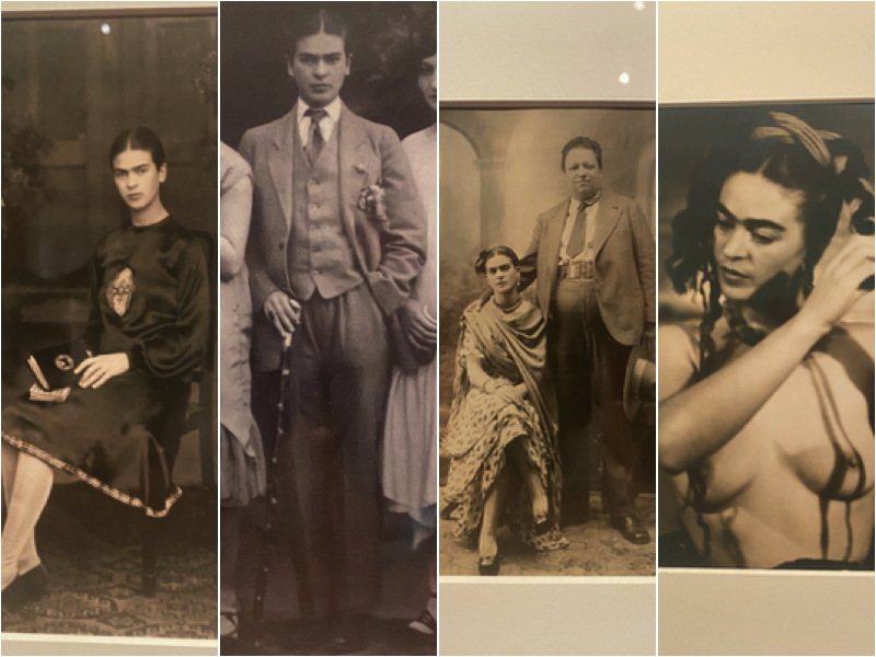 Frida Kahlo black and white photos collage