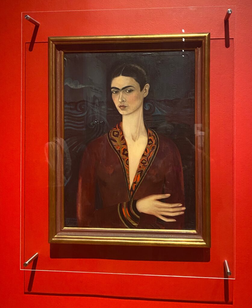Self-Portrait with Velvet Dress by Frida Kahlo