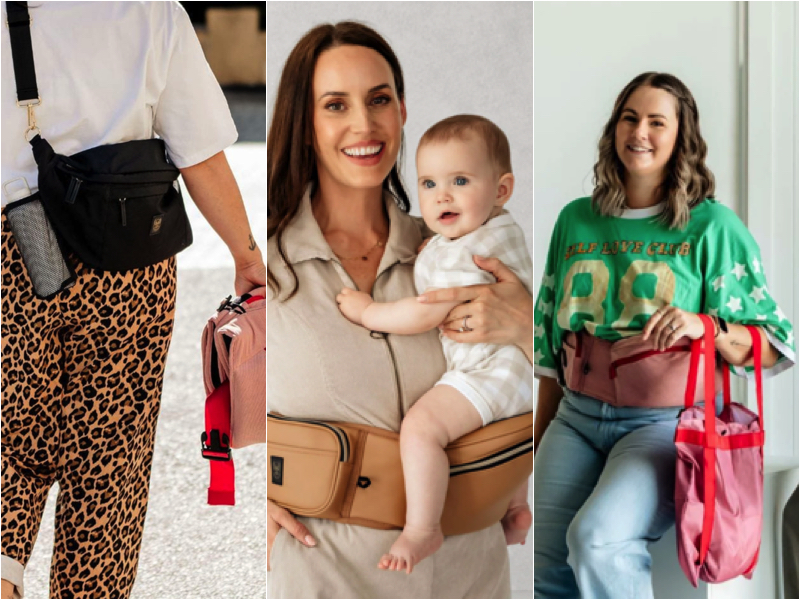 summer essentals mum and baby bags collage
