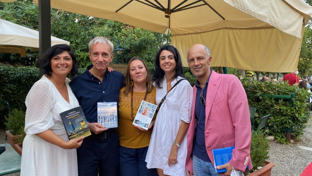 Great memories of Bagno Vignoni literary festival From left : Monica Costa, Enrico Franceschini, Donatella Barbini, Eva Grippa  and her husband