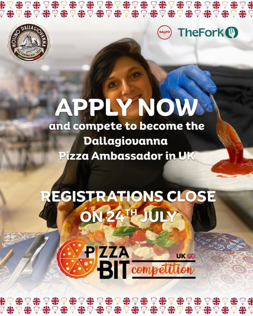 Pizza bit competition poster with monica costa