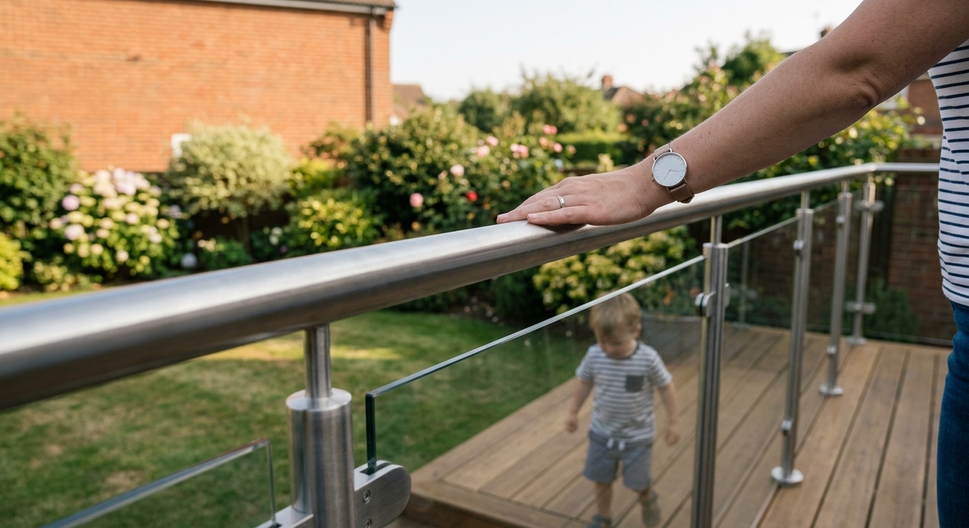 The best stainless steel handrails to pair with deck glass balustrades