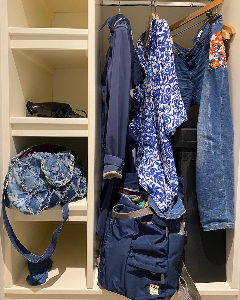 blue wardrobe