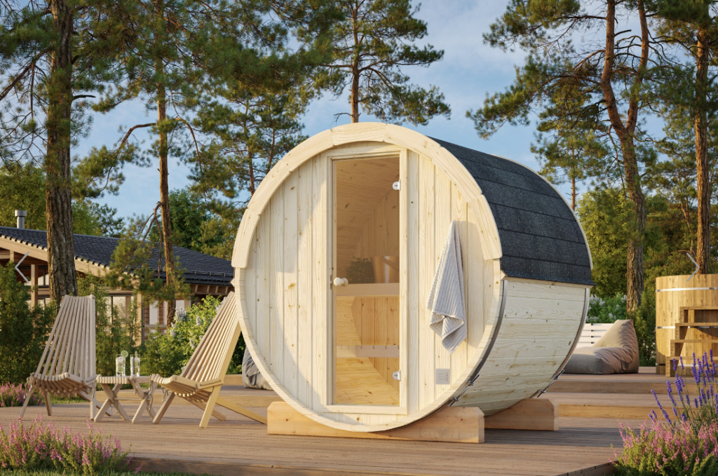spa sauna at home in the garden